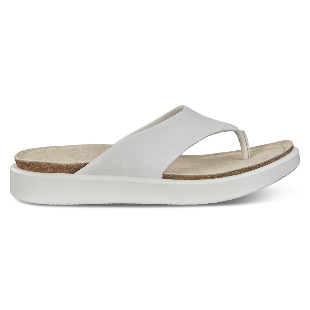 Sandalias Mujer - ECCO Corksphere Thong - Blancos - SFX718326